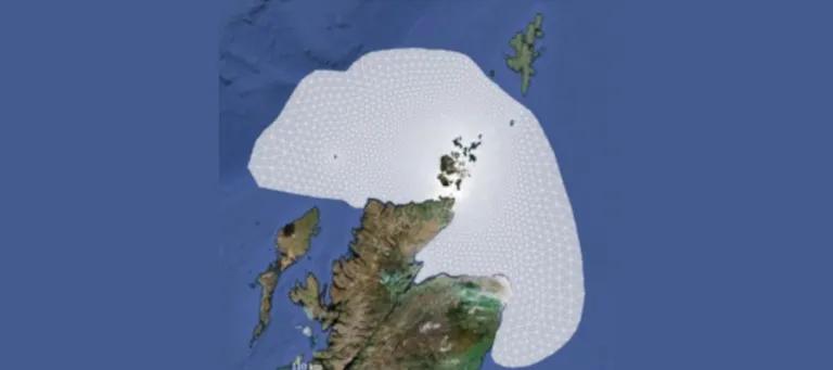 Mesh used for numerical simulation of the tidal stream power resource of the Pentland Firth